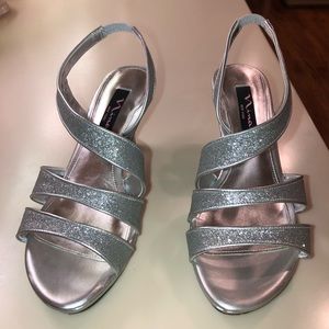 Silver short heels
